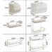 LAONA European style rural white aluminum alloy bathroom fittings  towel bar  toilet paper rack Towel ring - B077D6CRZH